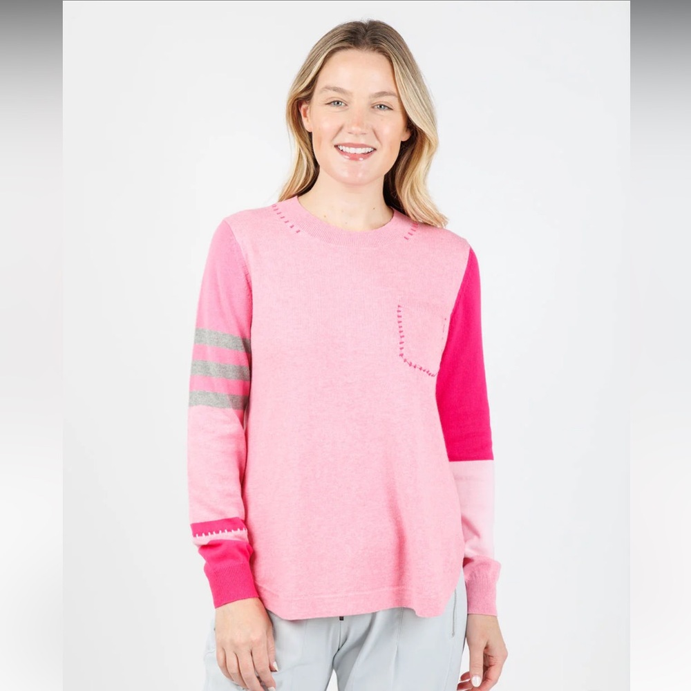 Zaket & Plover Mia Pink Pocket Sweater